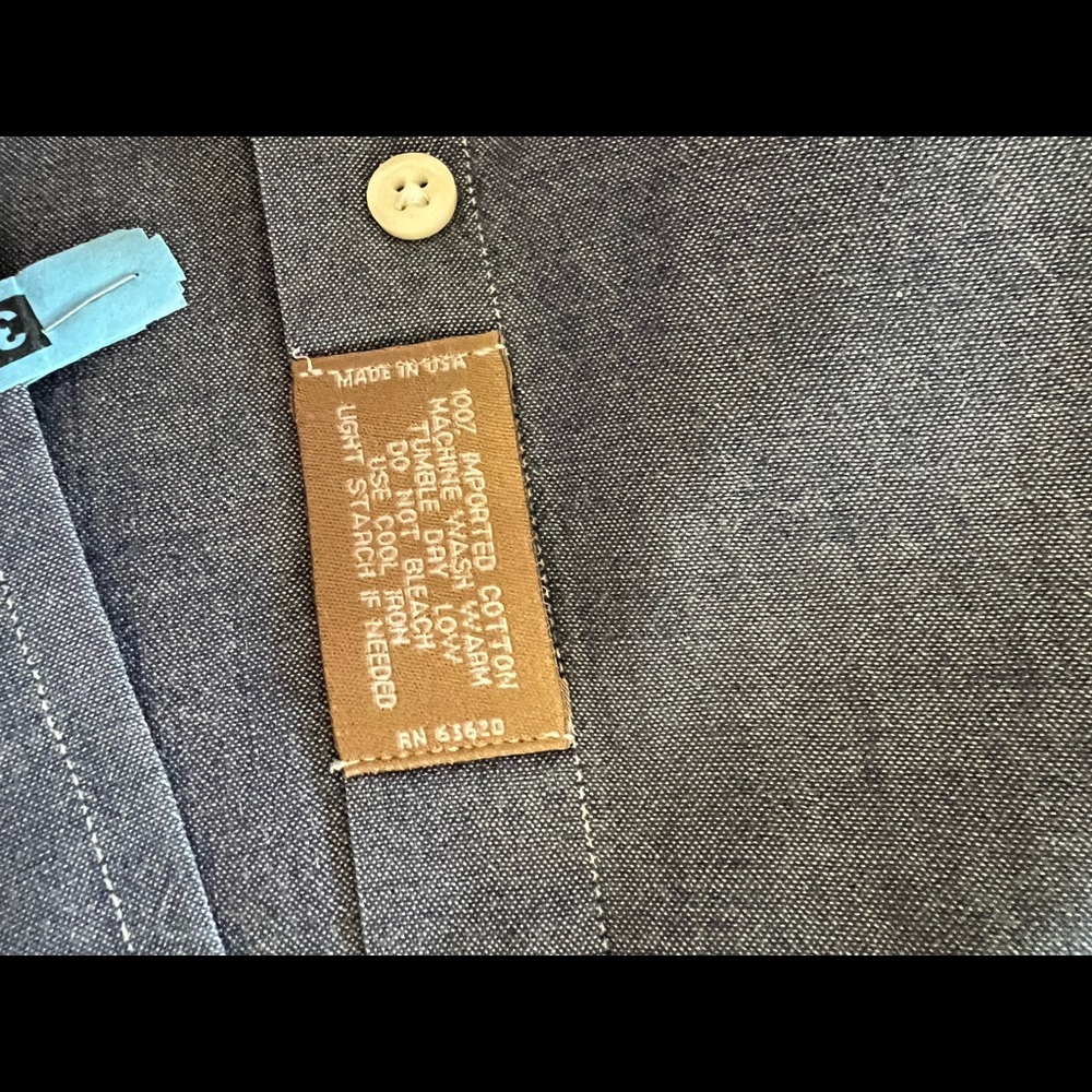 Gitman Bros. French Blue Wide Spread Collar 15.5/33 - Picture 4 of 4